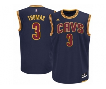Men's Adidas Cleveland Cavaliers #3 Isaiah Thomas Authentic Navy Blue NBA Jersey
