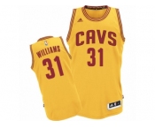 Men's Adidas Cleveland Cavaliers #31 Deron Williams Swingman Gold Alternate 2016 The Finals Patch NBA Jersey