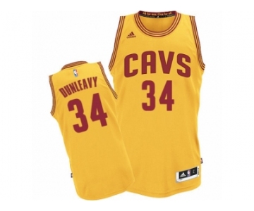 Men's Adidas Cleveland Cavaliers #34 Mike Dunleavy Swingman Gold Alternate NBA Jersey