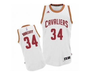 Men's Adidas Cleveland Cavaliers #34 Mike Dunleavy Swingman White Home NBA Jersey
