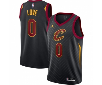Men's Cleveland Cavaliers #0 Kevin Love Jordan Brand Black 2020-21 Swingman Jersey