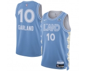Men's Cleveland Cavaliers #10 Darius Garland Light Blue 2024-25 City Edition Stitched Jersey