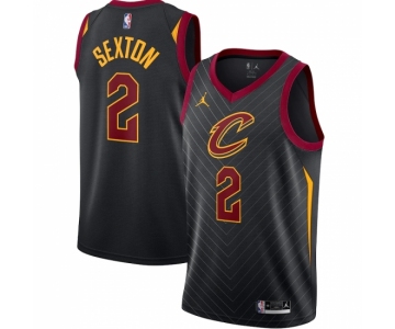 Men's Cleveland Cavaliers #2 Collin Sexton Jordan Brand Black 2020-21 Swingman Jersey