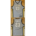 Men's Cleveland Cavaliers #23 LeBron James Gray City Edition Stitched Basketball Jersey Men's Cleveland Cavaliers #23 LeBron James Gray City Edition Stitched Basketball Jersey