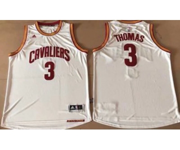 Men's Cleveland Cavaliers #3 Thomas White Stitched NBA Jersey