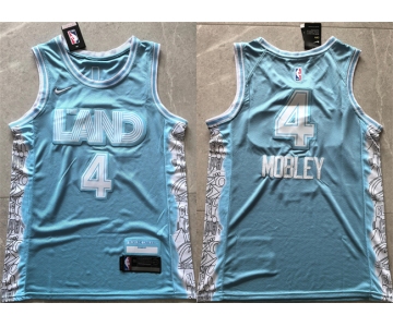 Men's Cleveland Cavaliers #4 Evan Mobley Light Blue 2024 City Edition Stitched Jersey