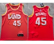 Men's Cleveland Cavaliers #45 Donovan Mitchell Orange 2025-26 CityEdition Stitched Jersey