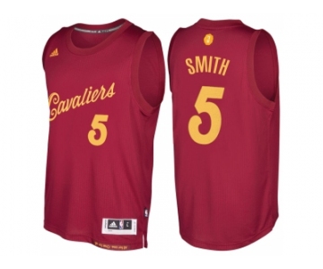Men's Cleveland Cavaliers #5 J.R. Smith 2016 Christmas Day Burgundy NBA Swingman Jersey