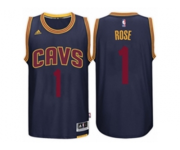 Men's Derrick Rose Cleveland Cavaliers #1 Alternate Navy New Swingman Jersey
