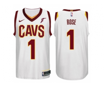 Nike NBA Cleveland Cavaliers #1 Derrick Rose Jersey 2017-18 New Season White Jersey