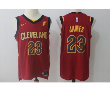 Nike NBA Cleveland Cavaliers #23 LeBron James Jersey 2017-18 New Season Wine Red Jersey