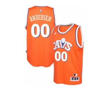 adidas Cleveland Cavaliers #00 Chris Andersen Orange Hardwood Classics Swingman Jersey