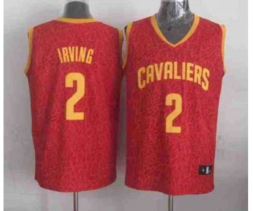 nba cleveland cavaliers #2 irving red leopard print