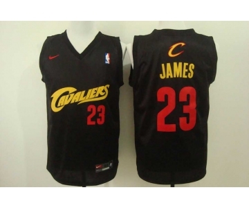 nba cleveland cavaliers #23 james black with red[Nike Logo]