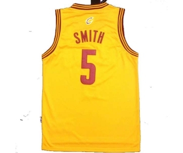 nba cleveland cavaliers #5 smith yellow[revolution 30 swingman]