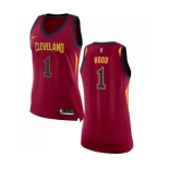 Women's Nike Cleveland Cavaliers #1 Rodney Hood Authentic Maroon NBA Jersey - Icon Edition