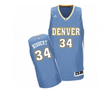 Men's Adidas Denver Nuggets #34 Roy Hibbert Swingman Light Blue Road NBA Jersey