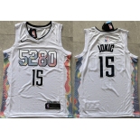 Men's Denver Nuggets #15 Nikola Jokic White 2024 City Edition Stitched Basketball Jersey