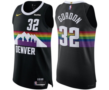 Men's Denver Nuggets #32 Aaron Gordon Black 2025-26 City Edition Stitched Basketball Jersey