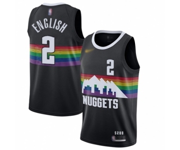 Youth Denver Nuggets #2 Alex English Swingman Black Basketball Jersey - 2019-20 City Edition