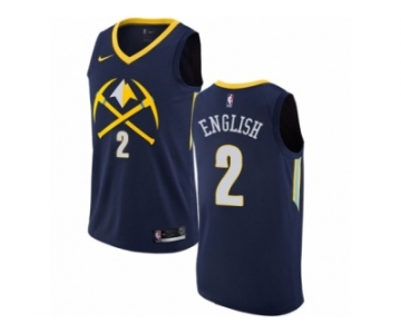 Youth Nike Denver Nuggets #2 Alex English Swingman Navy Blue NBA Jersey - City Edition