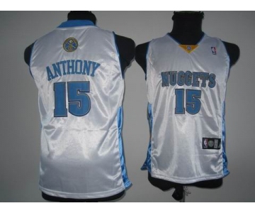 youth nba denver nuggets #15 anthony baby white