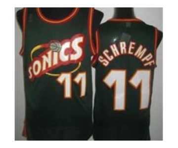 nba seattle supersonics #11 schrempf green[revolution 30 throwback]