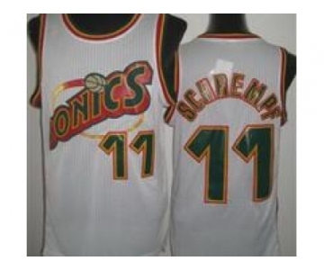 nba seattle supersonics #11 schrempf white[revolution 30 throwback]