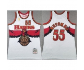 Men Atlanta Hawks #55 Dikembe Mutombo White 1996-97 Throwback Swingman Stitched Jersey