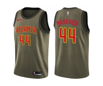 Men Nike Atlanta Hawks #44 Pete Maravich Green Salute to Service NBA Swingman Jersey