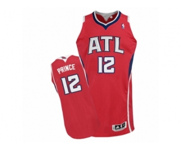 Men's Adidas Atlanta Hawks #12 Taurean Prince Authentic Red Alternate NBA Jersey