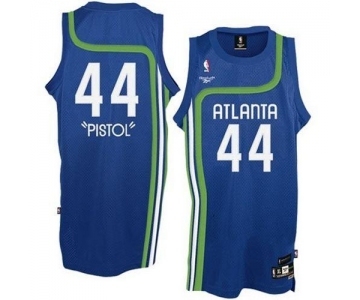 Men's Adidas Atlanta Hawks #44 Pete Maravich Swingman Light Blue Pistol NBA Jersey
