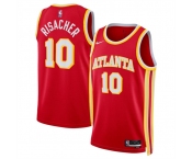 Men's Atlanta Hawks #10 Zaccharie Risacher Red 2024 Draft Icon Edition Stitched Jersey