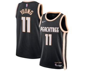 Men's Atlanta Hawks #11 Trae Young Black 2025-26 City Edition Swingman Stitched Jersey