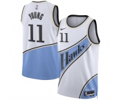 Men's Atlanta Hawks #11 Trae Young White 2024-25 City Edition Stitched Jersey