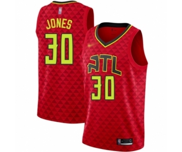 Men's Atlanta Hawks #30 Damian Jones Authentic Red Basketball Jersey Statement Edition