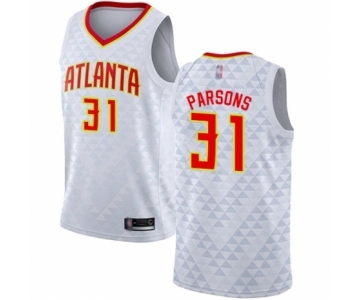 Men's Atlanta Hawks #31 Chandler Parsons Authentic White Basketball Jersey - Association Edition