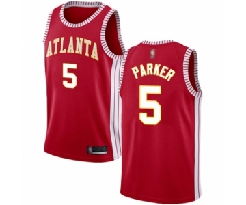 Men's Atlanta Hawks #5 Jabari Parker Swingman Red Basketball Jersey Statement Edition