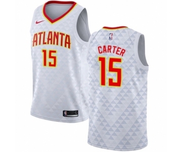 Men's Nike Atlanta Hawks #15 Vince Carter Authentic White NBA Jersey - Association Edition