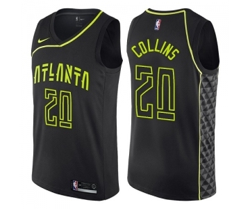 Men's Nike Atlanta Hawks #20 John Collins Swingman Black NBA Jersey - City Edition
