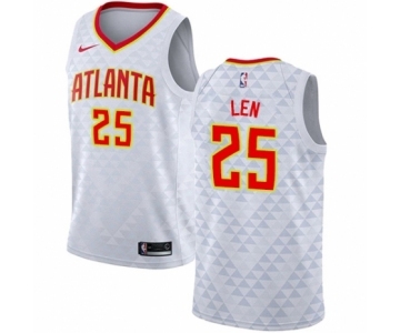 Men's Nike Atlanta Hawks #25 Alex Len Authentic White NBA Jersey - Association Edition