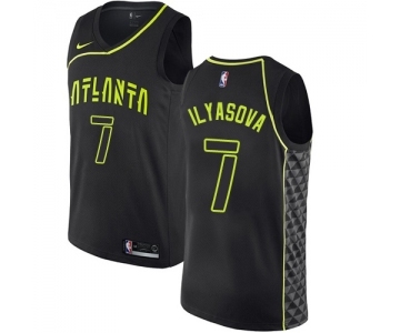 Men's Nike Atlanta Hawks #7 Ersan Ilyasova Swingman Black NBA Jersey - City Edition