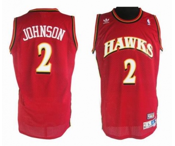 nba atlanta hawks #2 johnson red