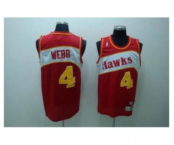 nba atlanta hawks #4 webb red(fans edition)