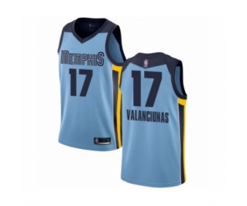 Youth Memphis Grizzlies #17 Jonas Valanciunas Swingman Light Blue Basketball Jersey Statement Edition