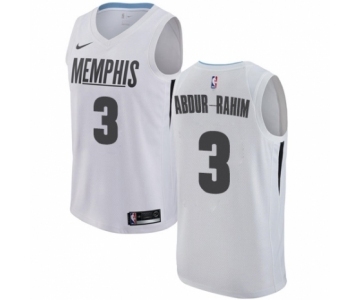 Women's Nike Memphis Grizzlies #3 Shareef Abdur-Rahim Swingman White NBA Jersey - City Edition