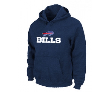 Buffalo Bills Authentic Logo Pullover Hoodie D.Blue