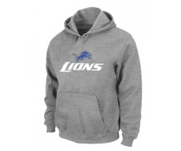 Detroit Lions Authentic Logo Pullover Hoodie Grey