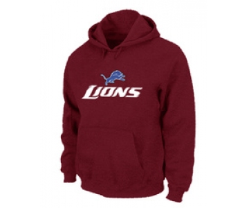 Detroit Lions Authentic Logo Pullover Hoodie RED