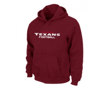 Houston Texans Authentic font Pullover Hoodie Red